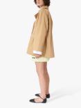 Lovechild 1979 Ailani Double Breasted Short Trench Coat, Dark Sand