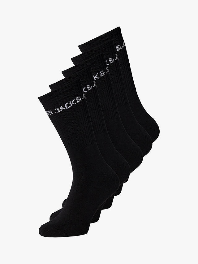 Jack & Jones Kids' Tennis Socks, Pack of 5, Black