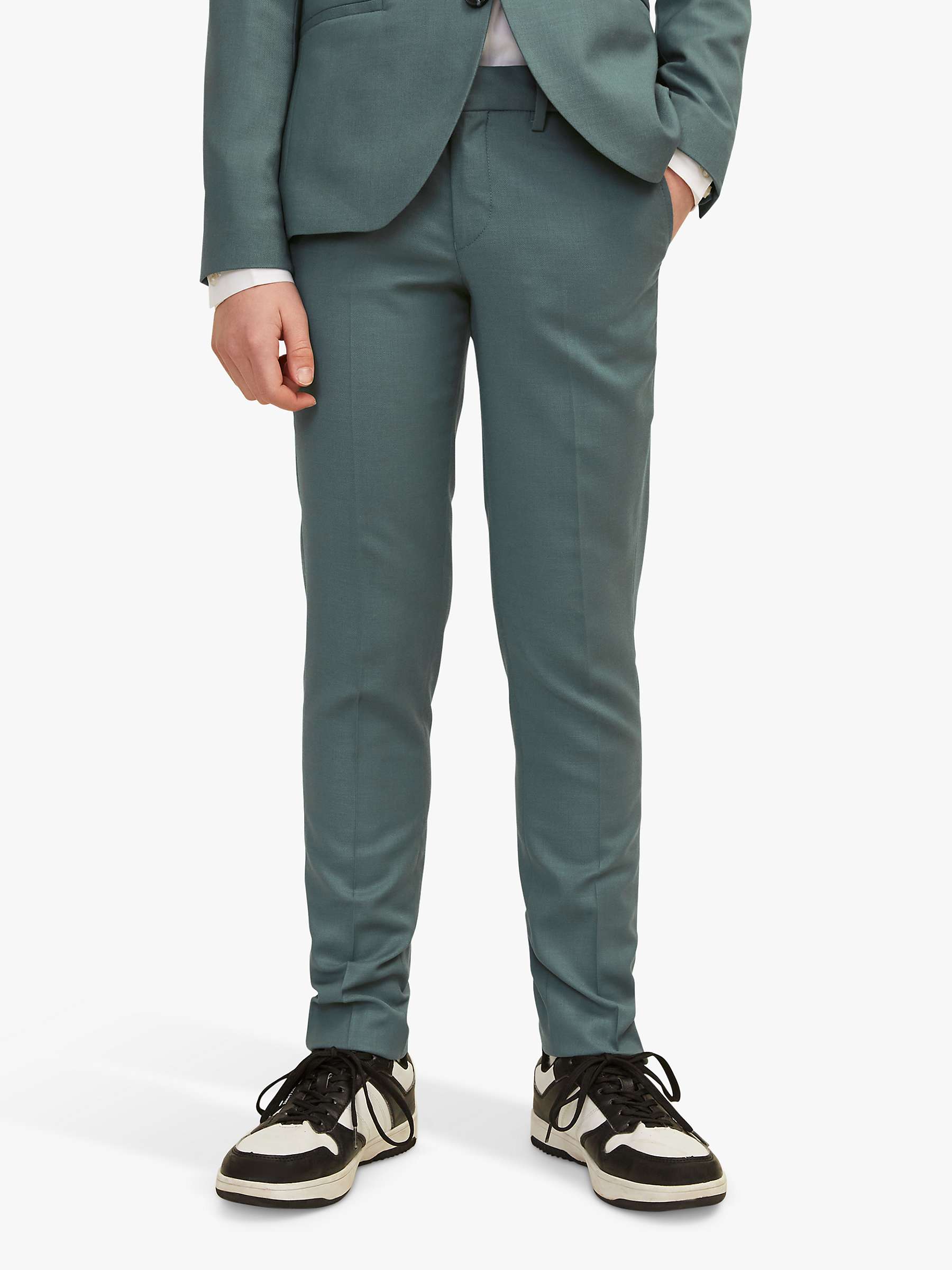 Buy Jack & Jones Kids' Solaris Wool Blend Suit Trousers, Balsam Green Online at johnlewis.com