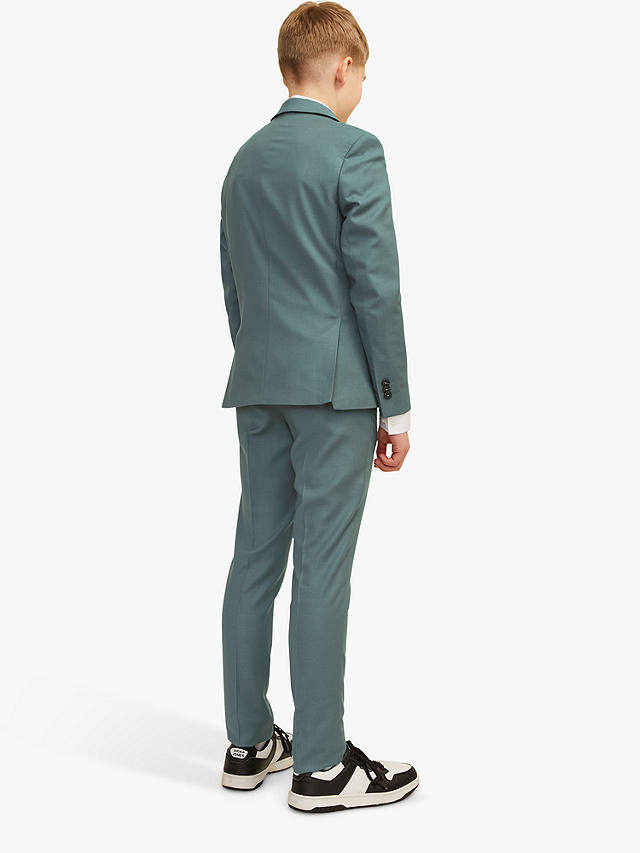 Jack & Jones Kids' Solaris Wool Blend Suit Trousers, Balsam Green