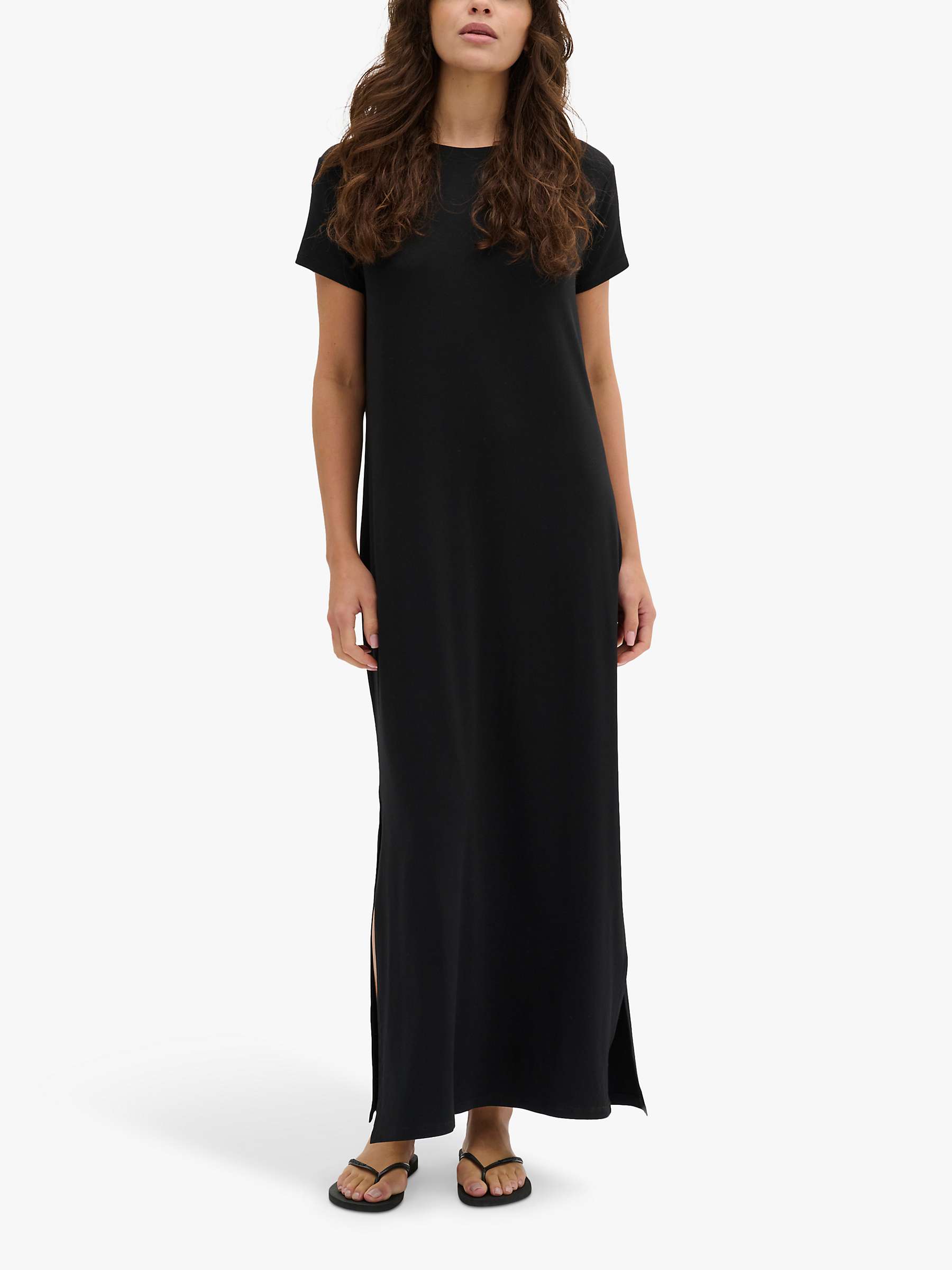 Buy MY ESSENTIAL WARDROBE Vista Jersey Short Sleeve Maxi Dress, Black Online at johnlewis.com