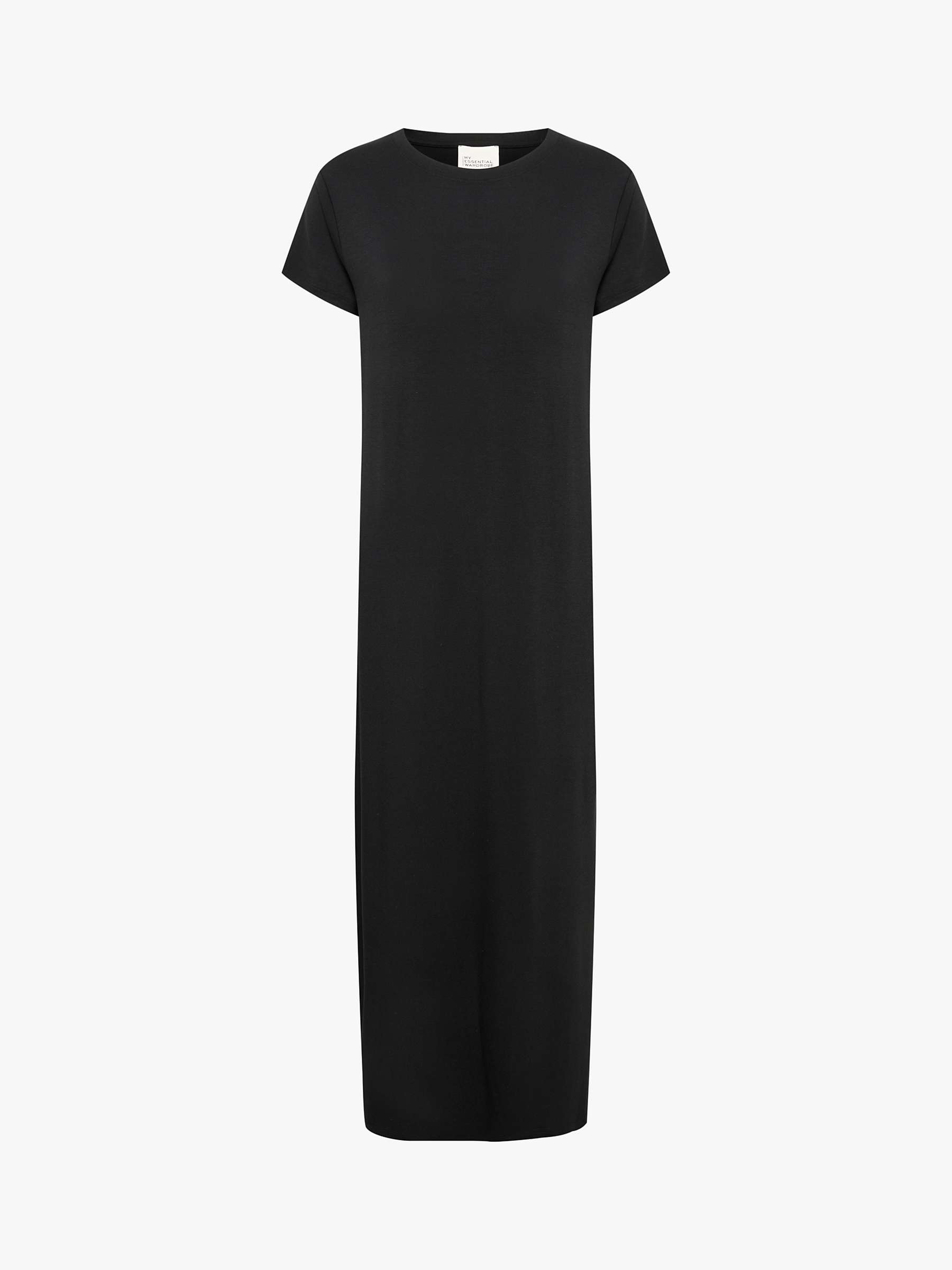 Buy MY ESSENTIAL WARDROBE Vista Jersey Short Sleeve Maxi Dress, Black Online at johnlewis.com