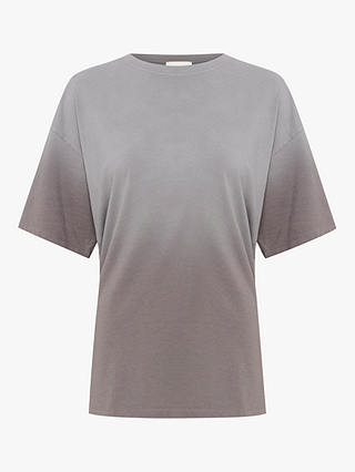 MY ESSENTIAL WARDROBE Lisa Dip Dye Casual Fit T-shirt, Grey Dip Dye