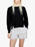 SISLEY Cotton Blend Jumper, Black, Black