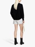 SISLEY Cotton Blend Jumper, Black, Black