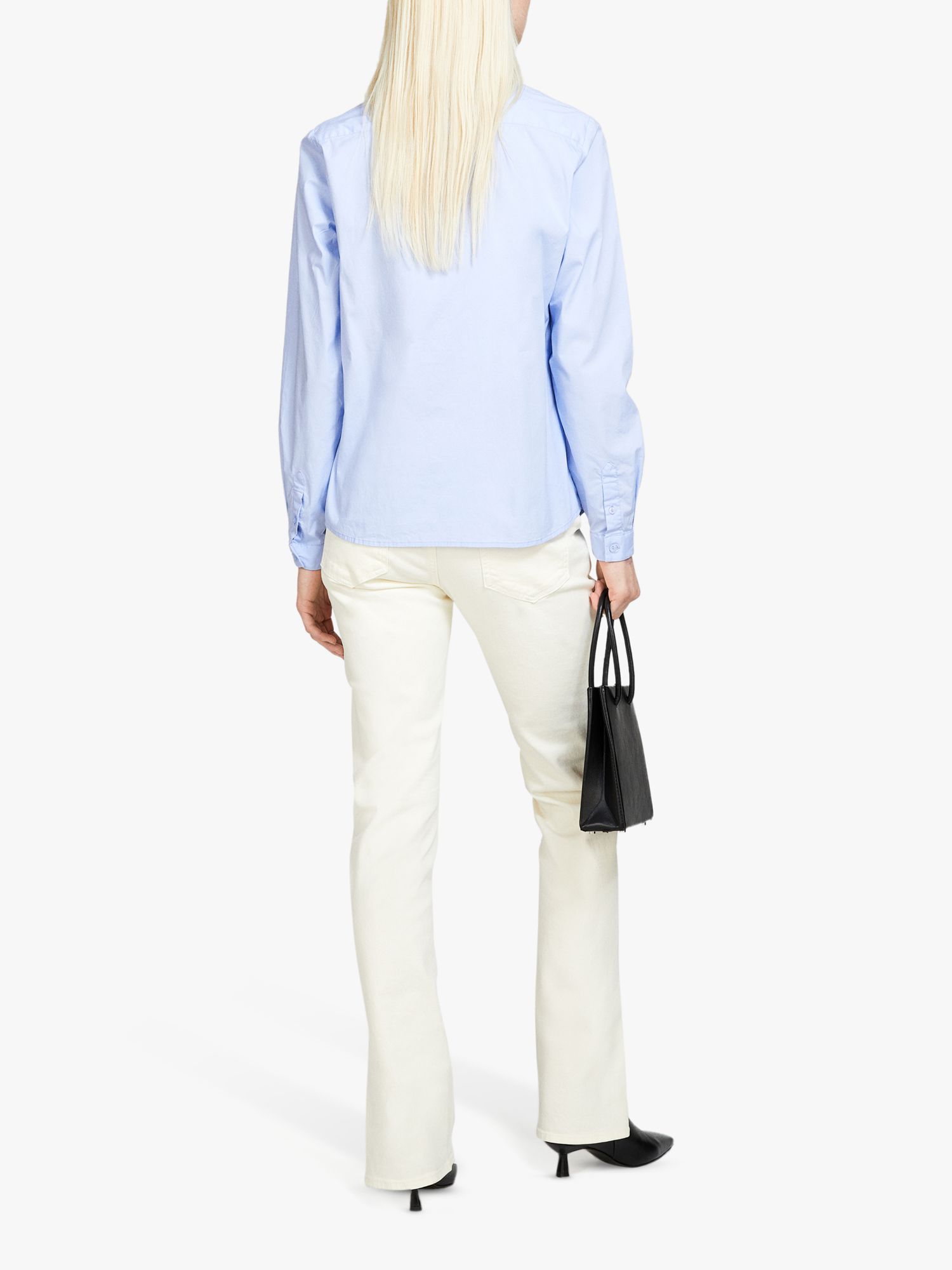 Buy SISLEY Regular Fit Poplin Shirt, Blue Online at johnlewis.com