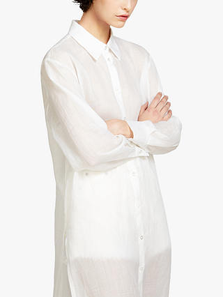 SISLEY Ramie Maxi Shirt, White