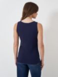 Crew Clothing Classic Round Neck Vest Top, Navy Blue