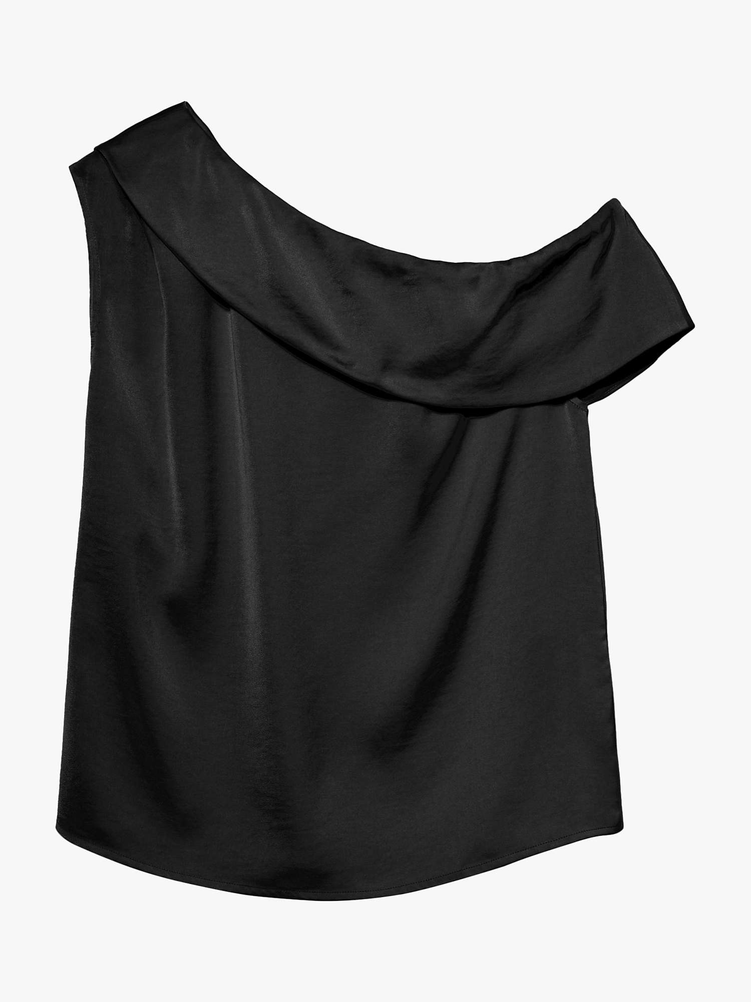 Buy SISLEY Single Shoulder Blouse, Black Online at johnlewis.com