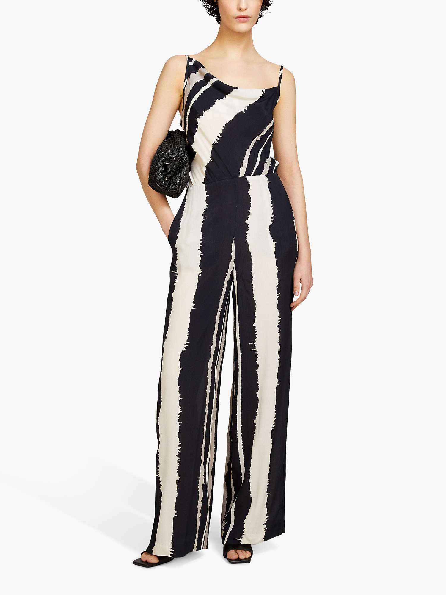 Buy SISLEY Allover Print Wide Palazzo Jumpsuit, Multi Online at johnlewis.com