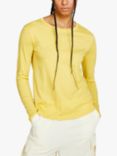 SISLEY Long Sleeve Crew Neck T-Shirt, Yellow