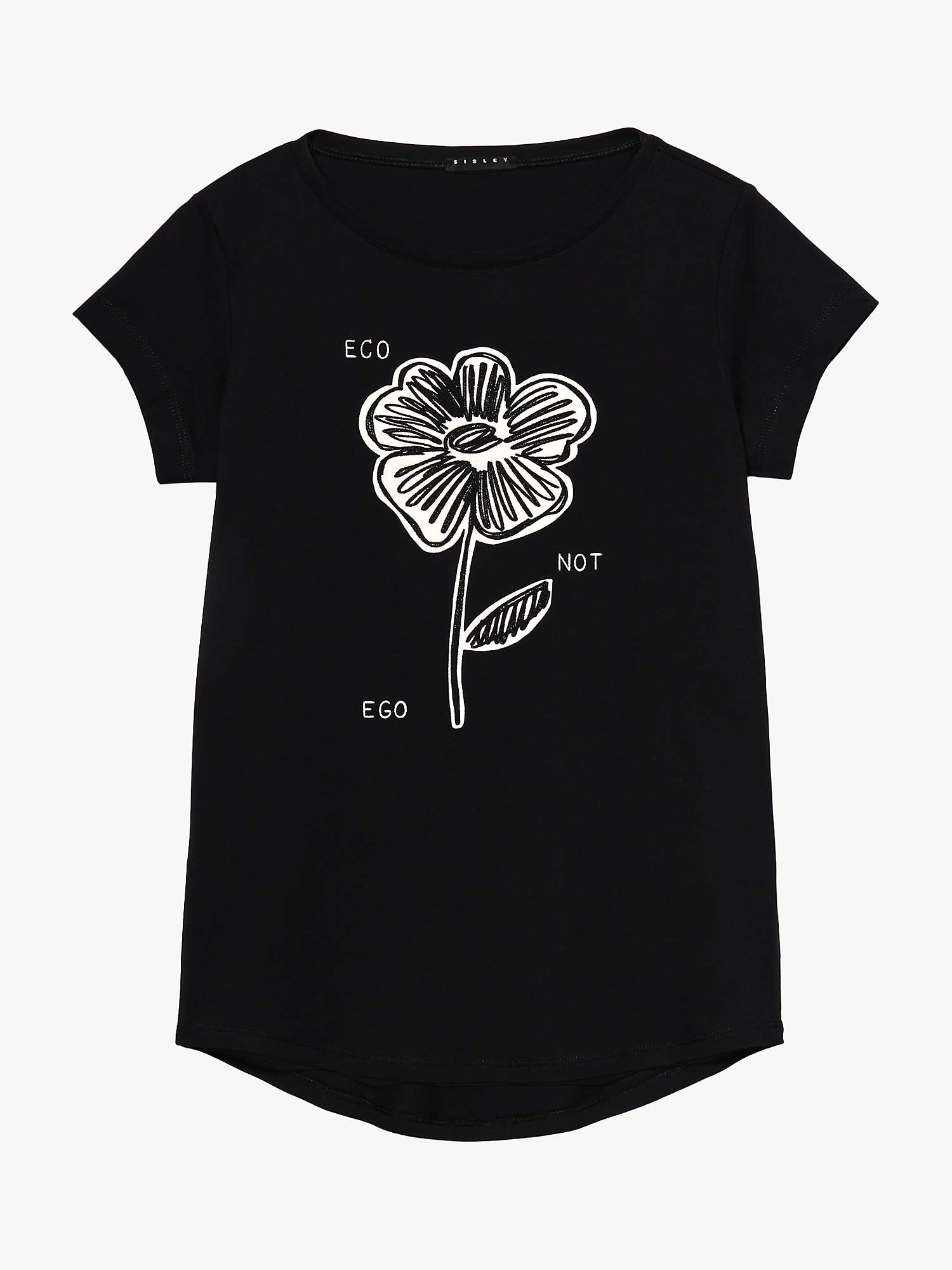 Buy SISLEY Slim Fit T-Shirt, Black Online at johnlewis.com