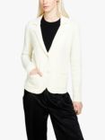 SISLEY Knitted Cotton Blazer, Cream