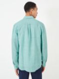 Crew Clothing Long Sleeve Linen Classic Shirt, Turquoise Blue