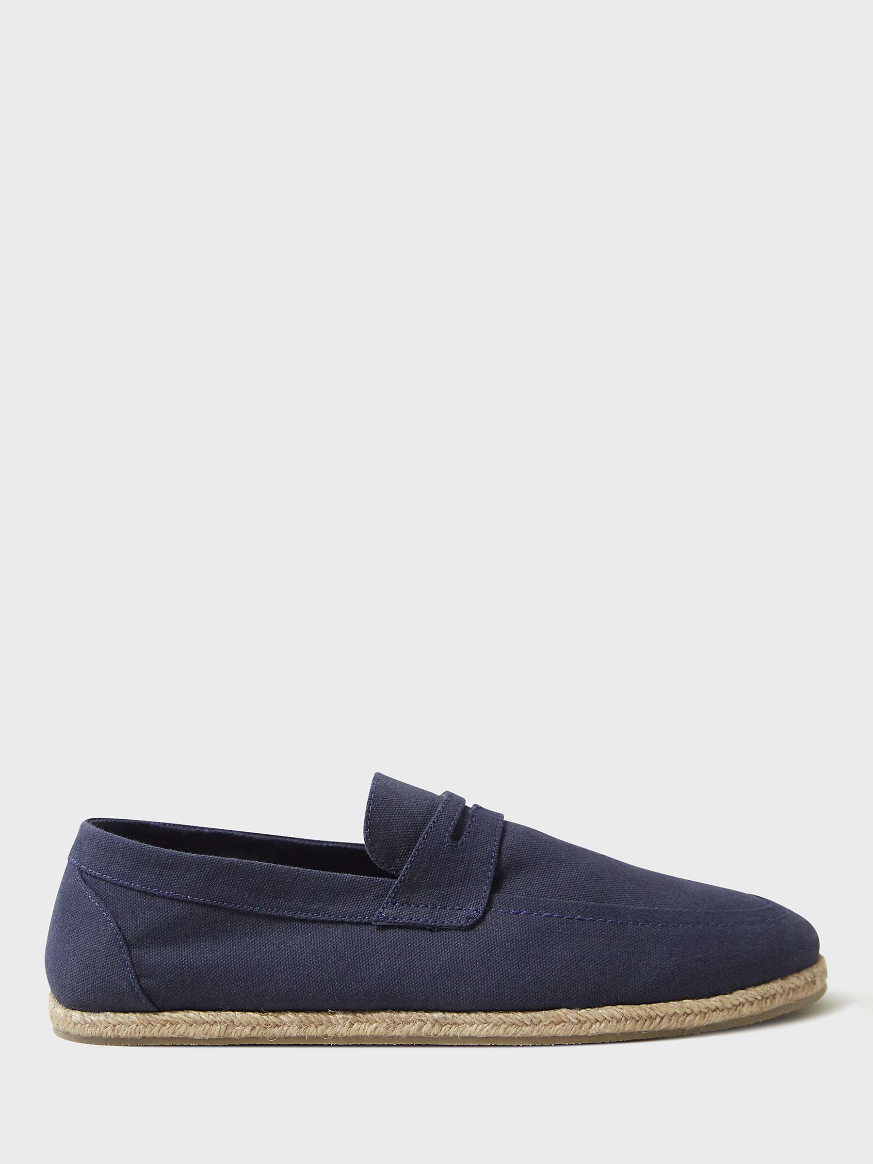 Buy Crew Clothing Canvas Espadrille Loafers, Navy Online at johnlewis.com
