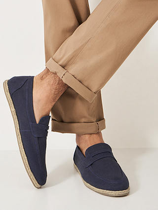 Crew Clothing Canvas Espadrille Loafers, Navy