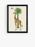 EAST END PRINTS Natural History Museum 'Giraffe & Bird' Framed Print