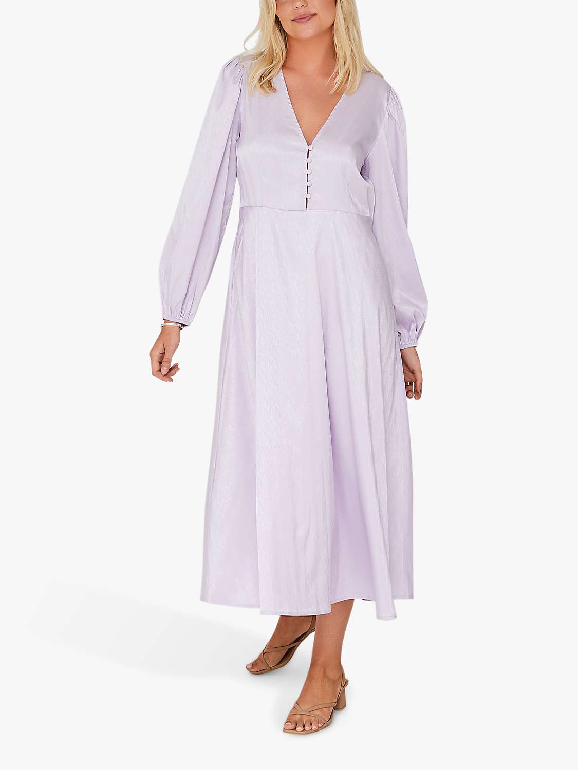 Buy A-VIEW Enitta Midi Dress, 301 Lilac Online at johnlewis.com