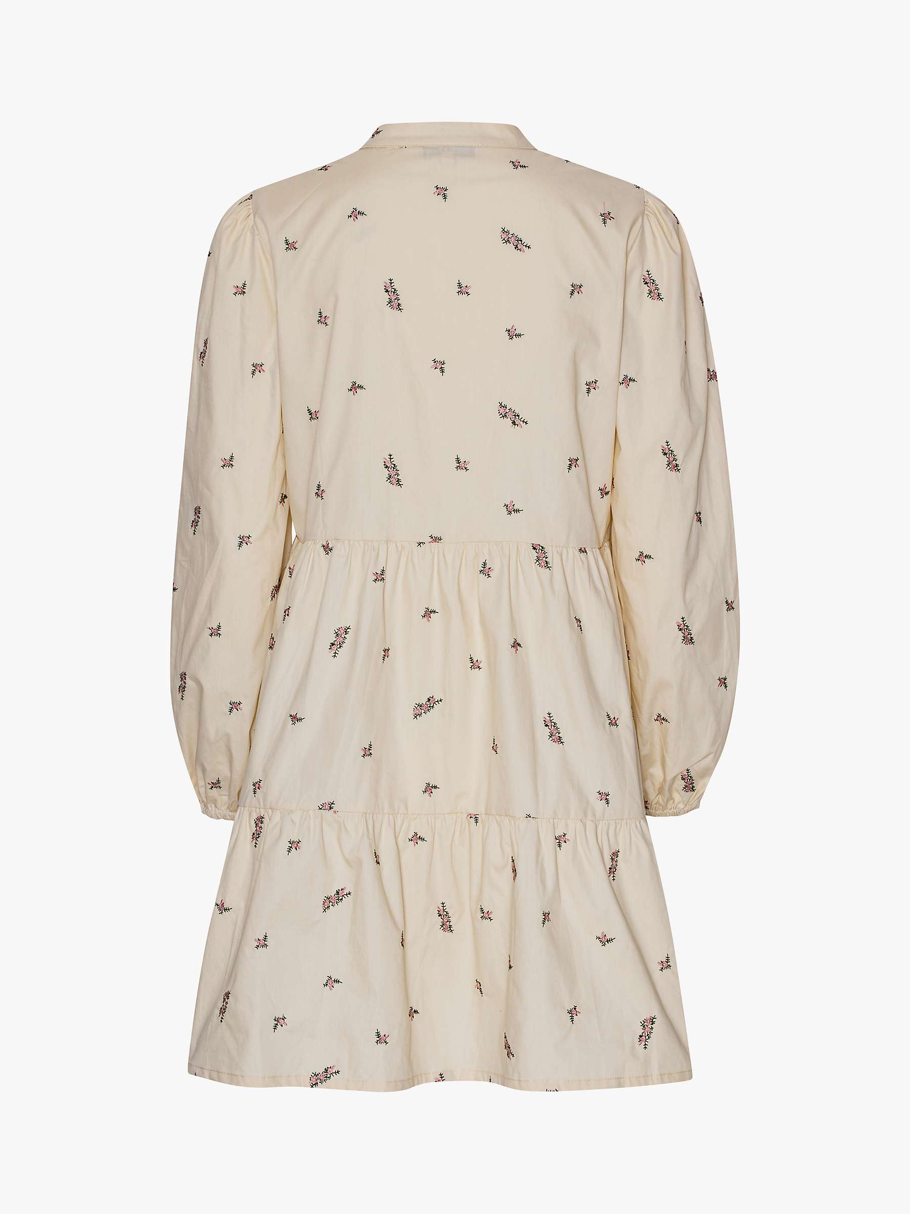 Buy A-VIEW Karma Embroidered Mini Dress, 004 Sand Online at johnlewis.com