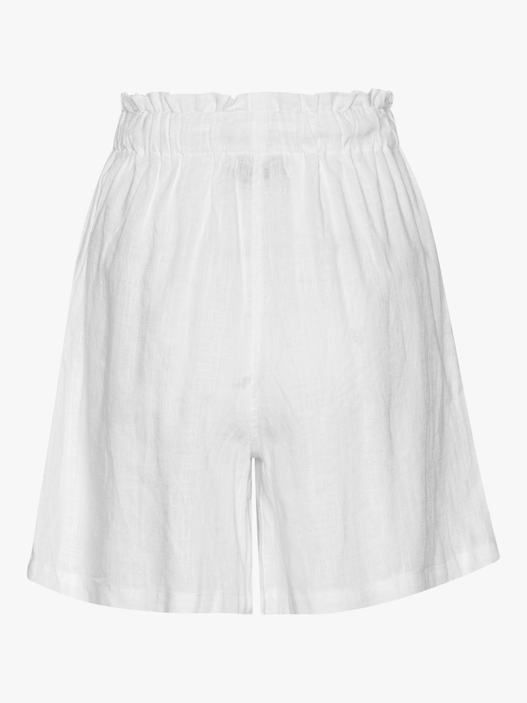 A-VIEW Lerke Linen Blend Shorts, White, 8
