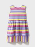 Crew Clothing Kids' Stripe Jersey Dress, Multi