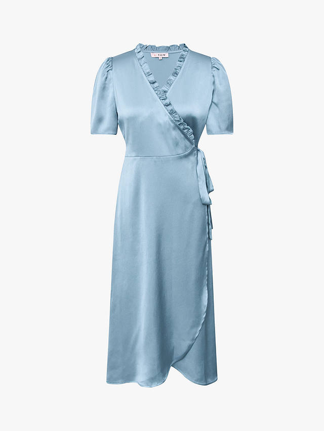 A-VIEW Peony Wrap Dress, 282 Light Blue