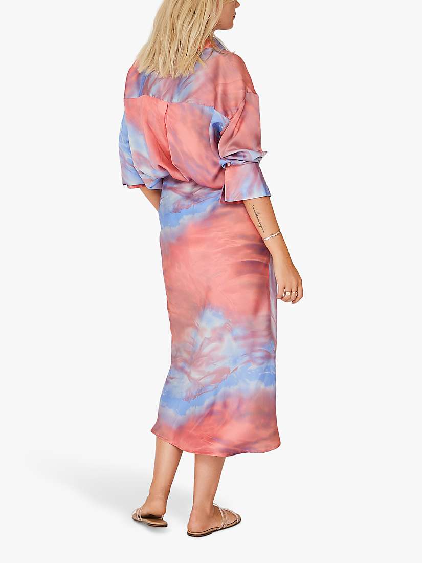 Buy A-VIEW Carina Abstract Print Shirt, Coral/Blue Online at johnlewis.com