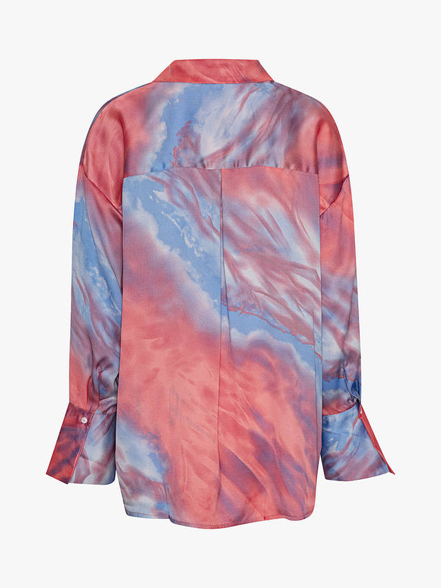 A-VIEW Carina Abstract Print Shirt, Coral/Blue