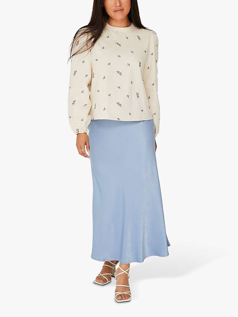 Buy A-VIEW Carry Maxi Sateen Skirt, Blue Online at johnlewis.com