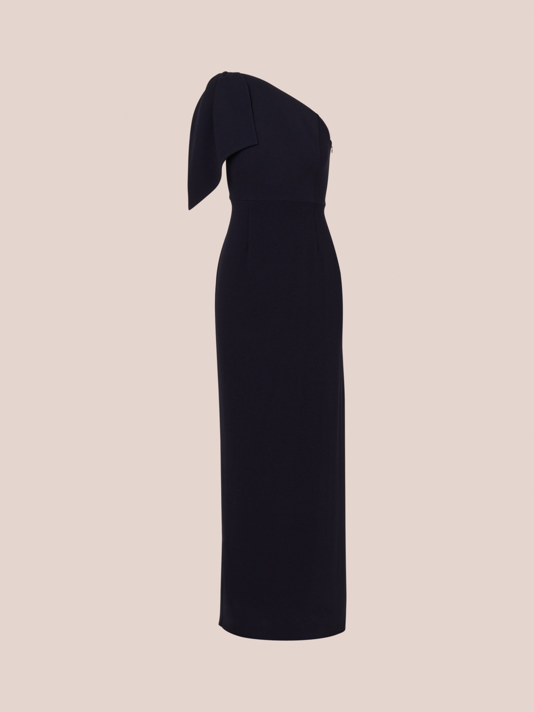 Buy Adrianna Papell Crepe Asymmetric Bow Maxi Dress, Midnight Online at johnlewis.com