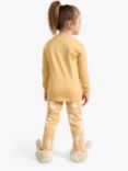 Lindex Kids' 3D Bunny Print Pyjamas, Light Dusty Yellow