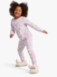 Lindex Kids' Bunny Print Pyjamas, Light Lilac