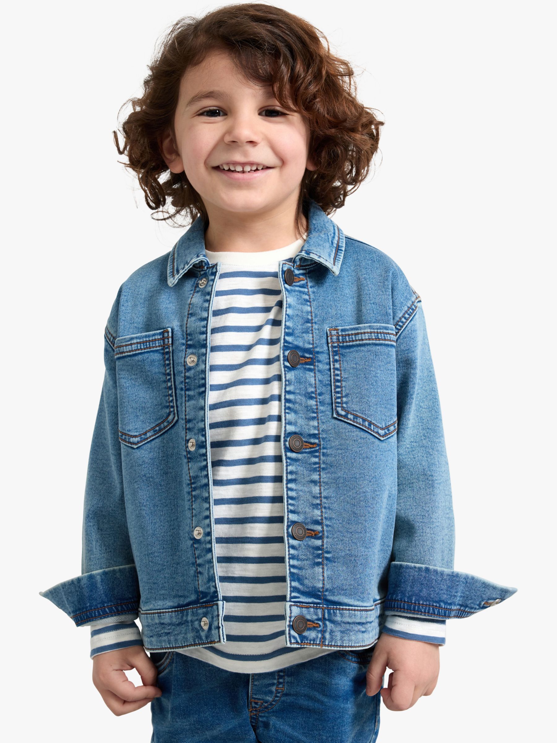 Lindex Kids' Denim Jacket, Blue, 2-3 years