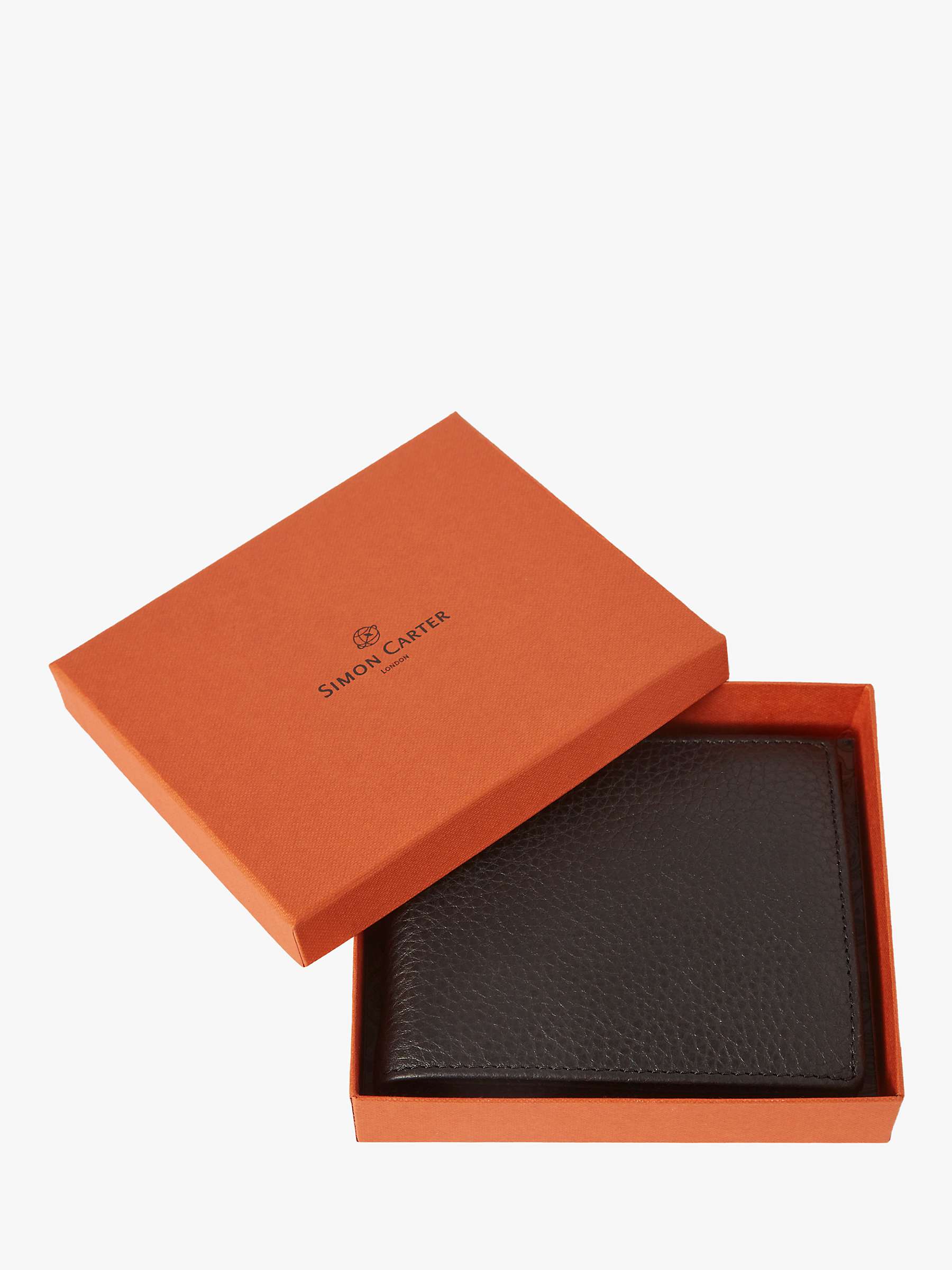 Buy Simon Carter Soft Leather Coin Wallet, Black Online at johnlewis.com