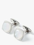 Simon Carter Largo Mother of Pearl Cufflinks, Natural White