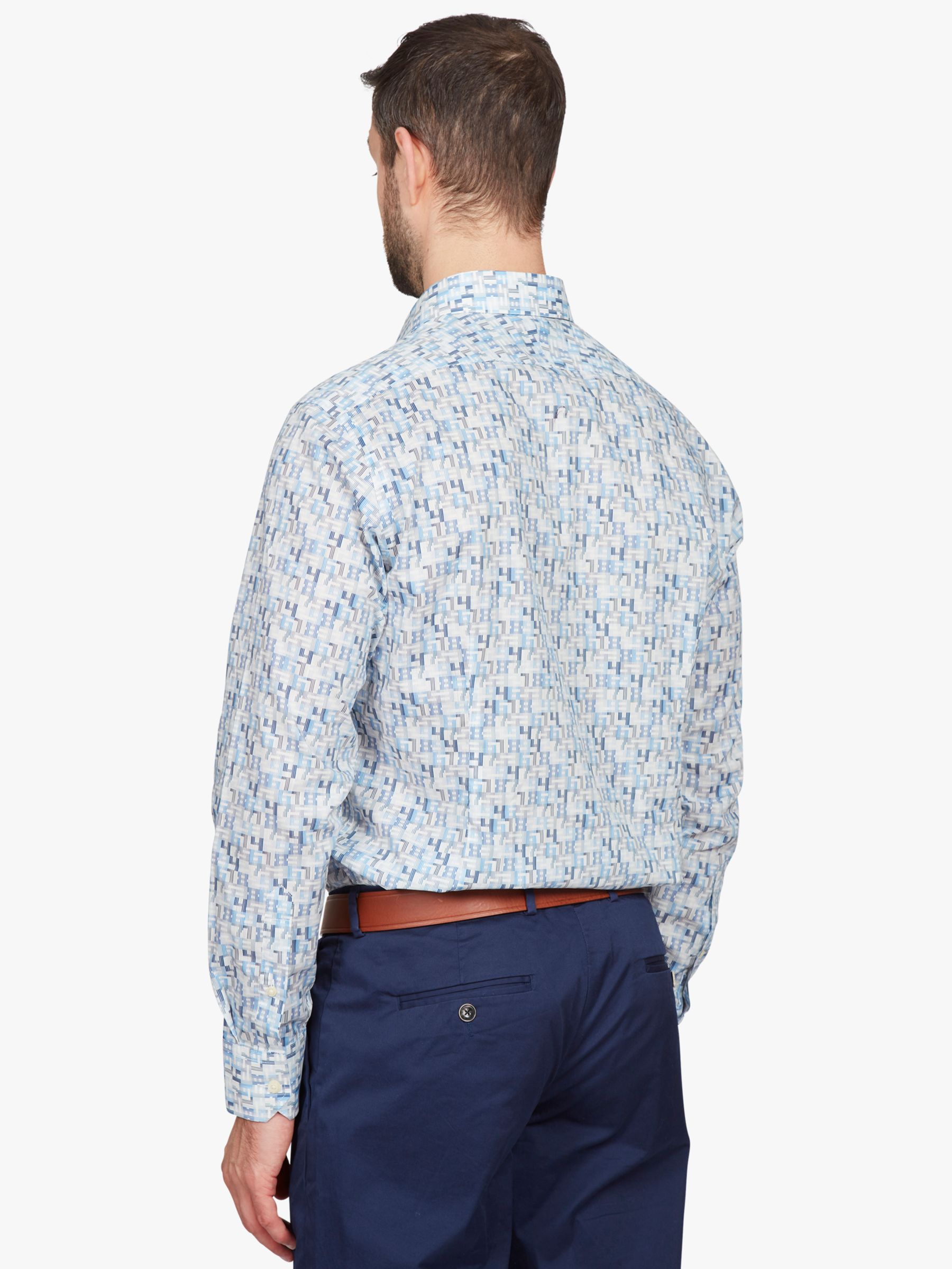 Simon Carter Liberty Fabric Magic Square Shirt, Blue/Multi, 15R