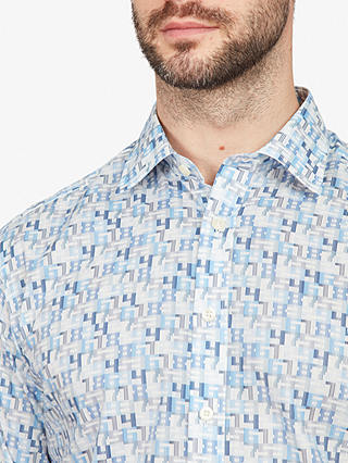 Simon Carter Liberty Fabric Magic Square Shirt, Blue/Multi