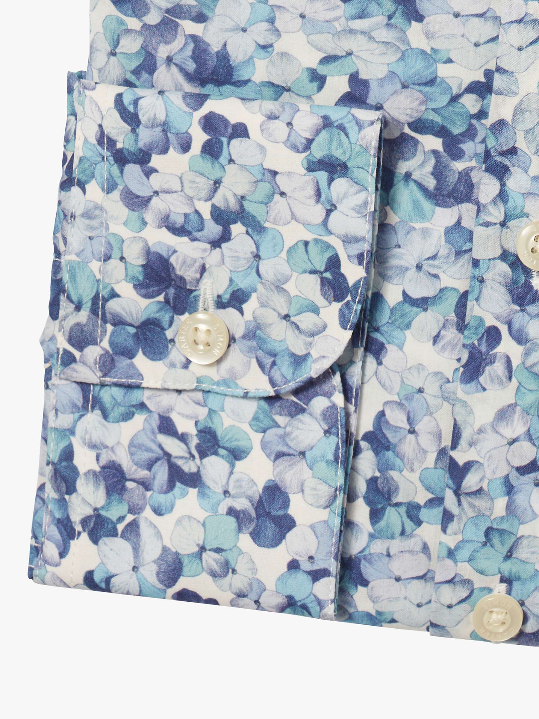 Buy Simon Carter Liberty Fabric Hilary Ann Regular Fit Shirt, Blue/White Online at johnlewis.com