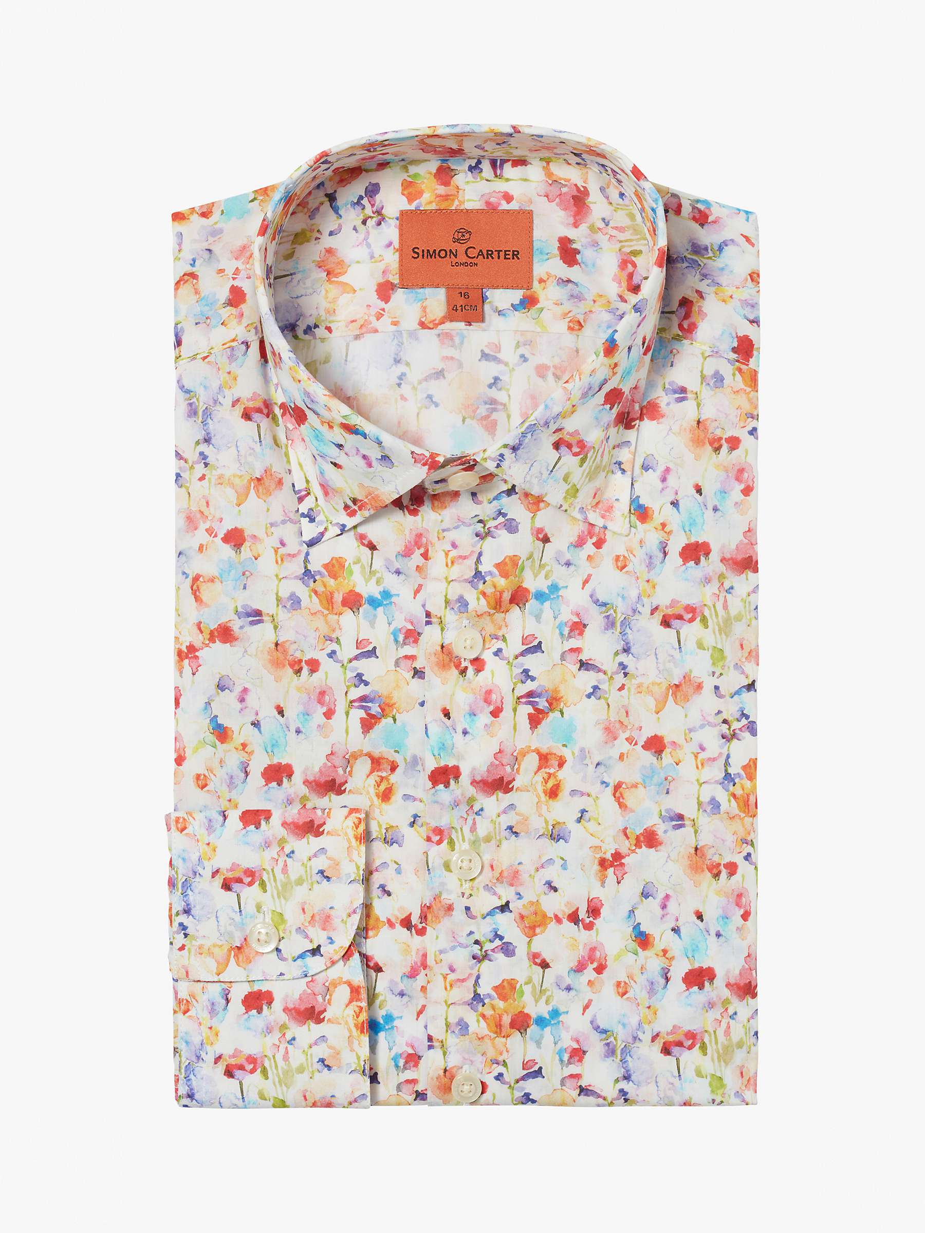 Buy Simon Carter Liberty Fabric Inky Fields Regular Fit Shirt, Multi Online at johnlewis.com