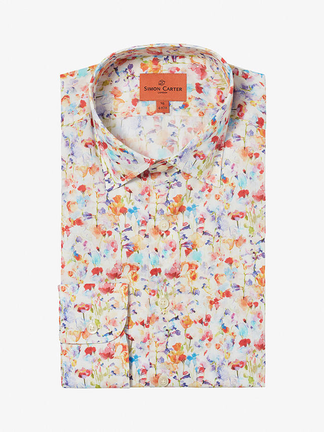 Simon Carter Liberty Fabric Inky Fields Regular Fit Shirt, Multi