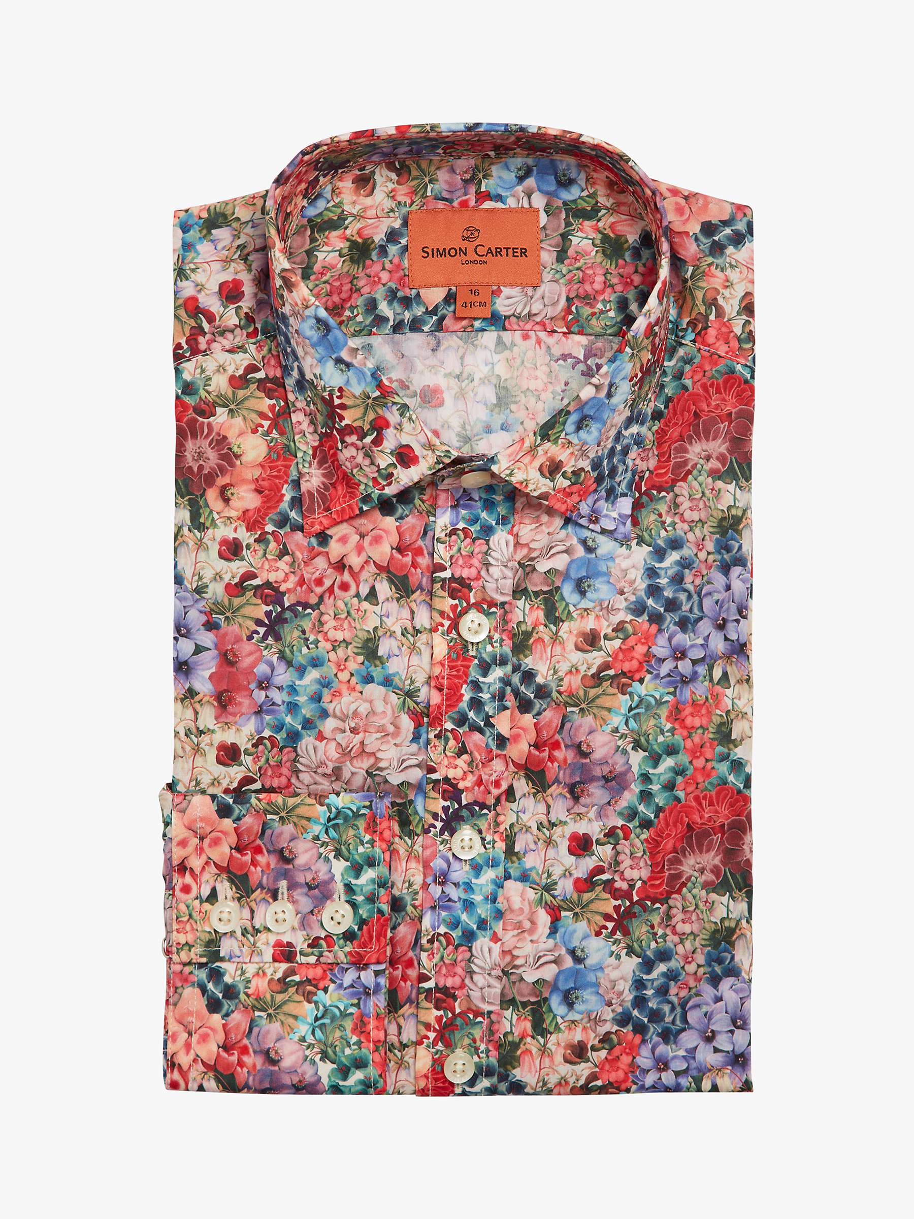 Buy Simon Carter Liberty Fabric Painted Travels Shirt, Multi Online at johnlewis.com