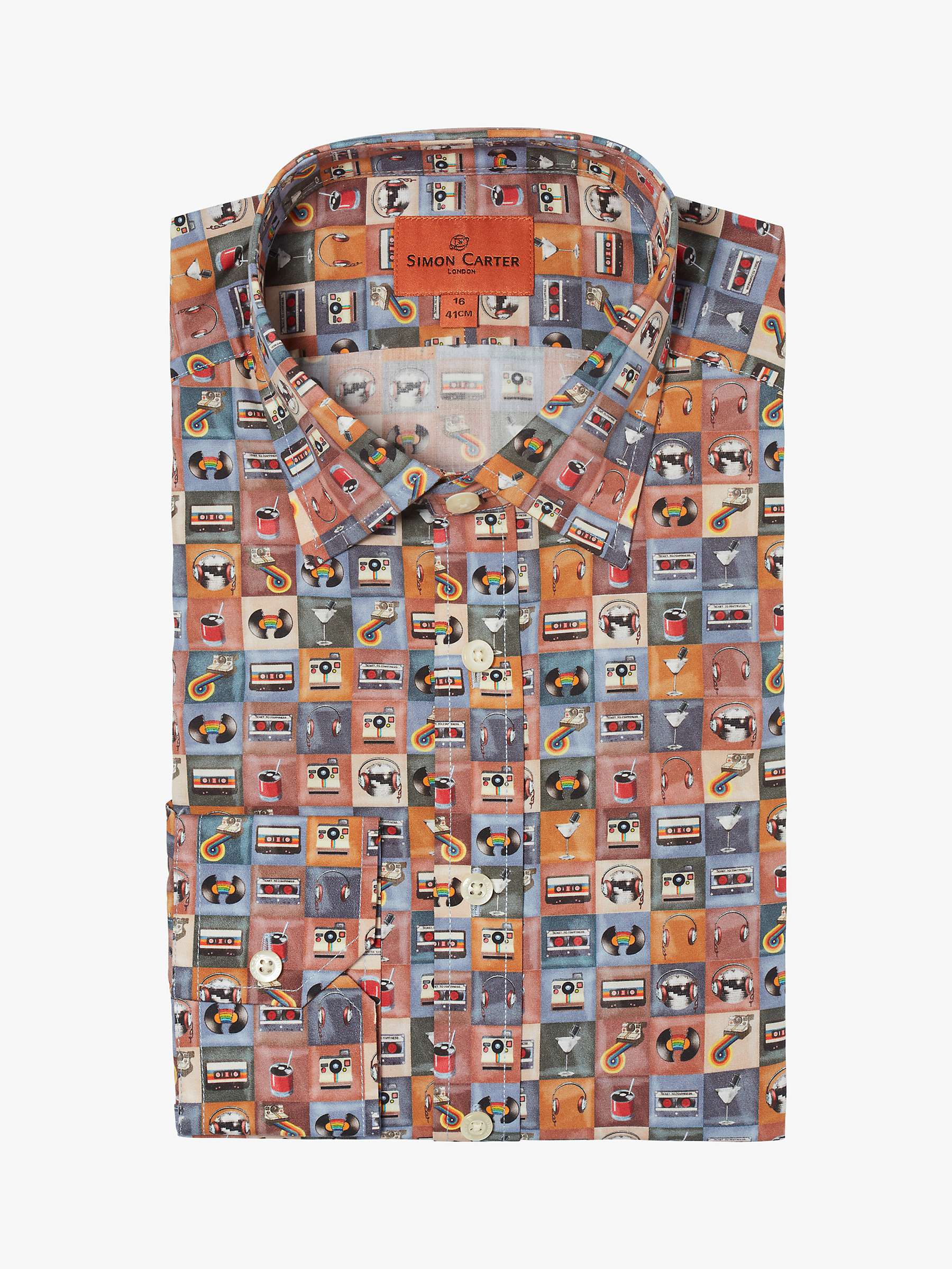 Buy Simon Carter 80's Cassette Regular Fit Shirt Online at johnlewis.com