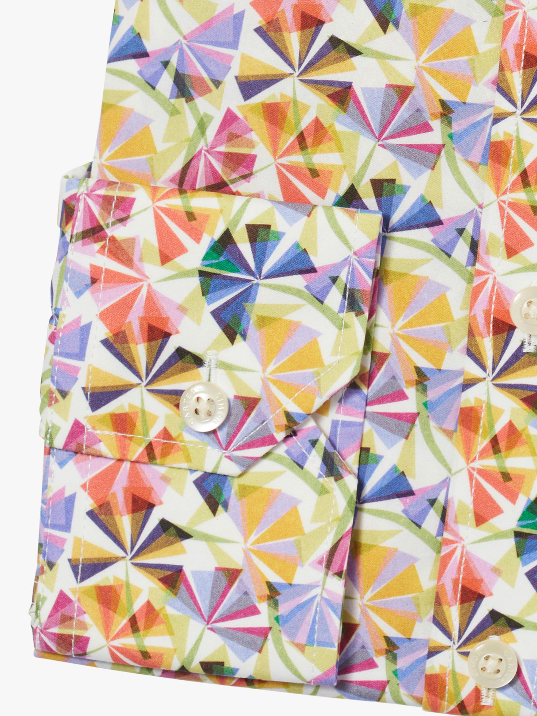 Simon Carter Liberty Fabric Prism Petal Regular Fit Shirt, Multi, 15