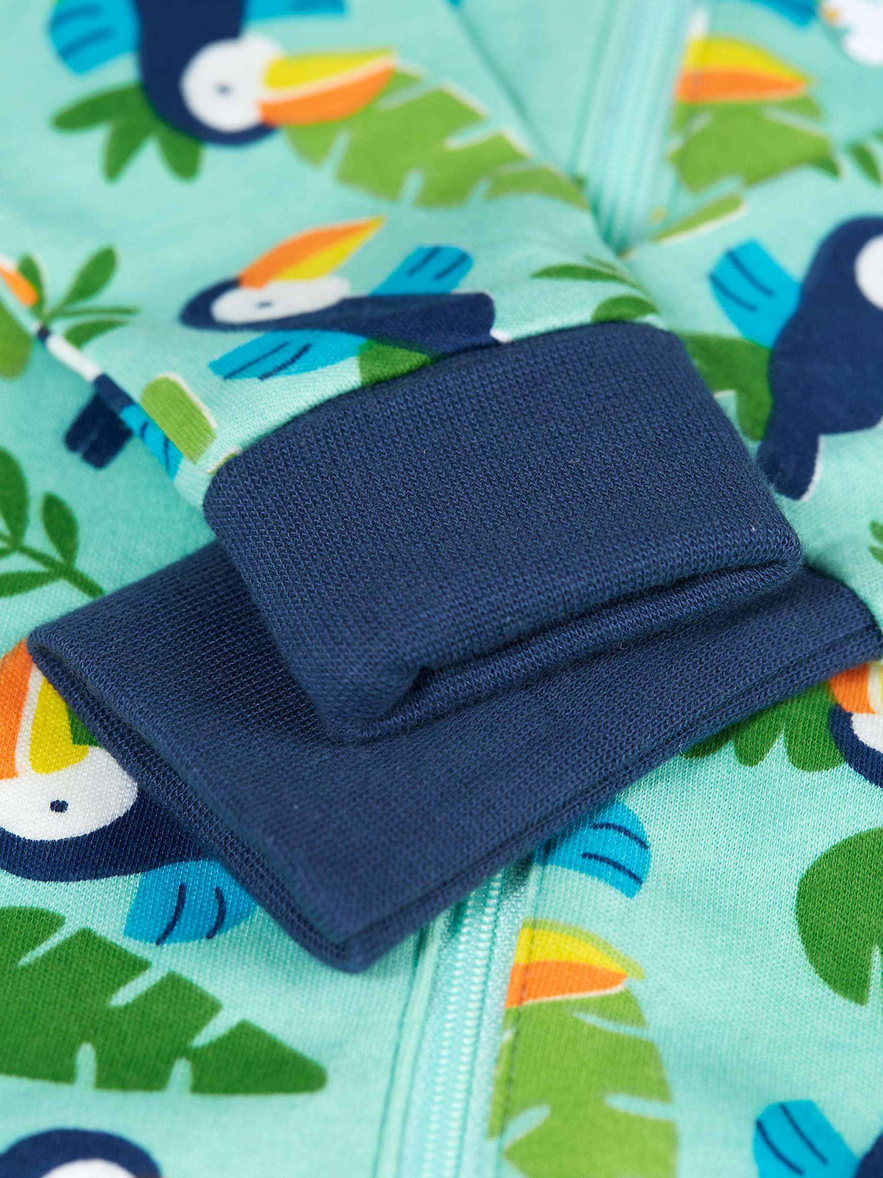 Buy Frugi Baby Zelah Organic Cotton Toucan Time Zip Up All In One, Multi Online at johnlewis.com