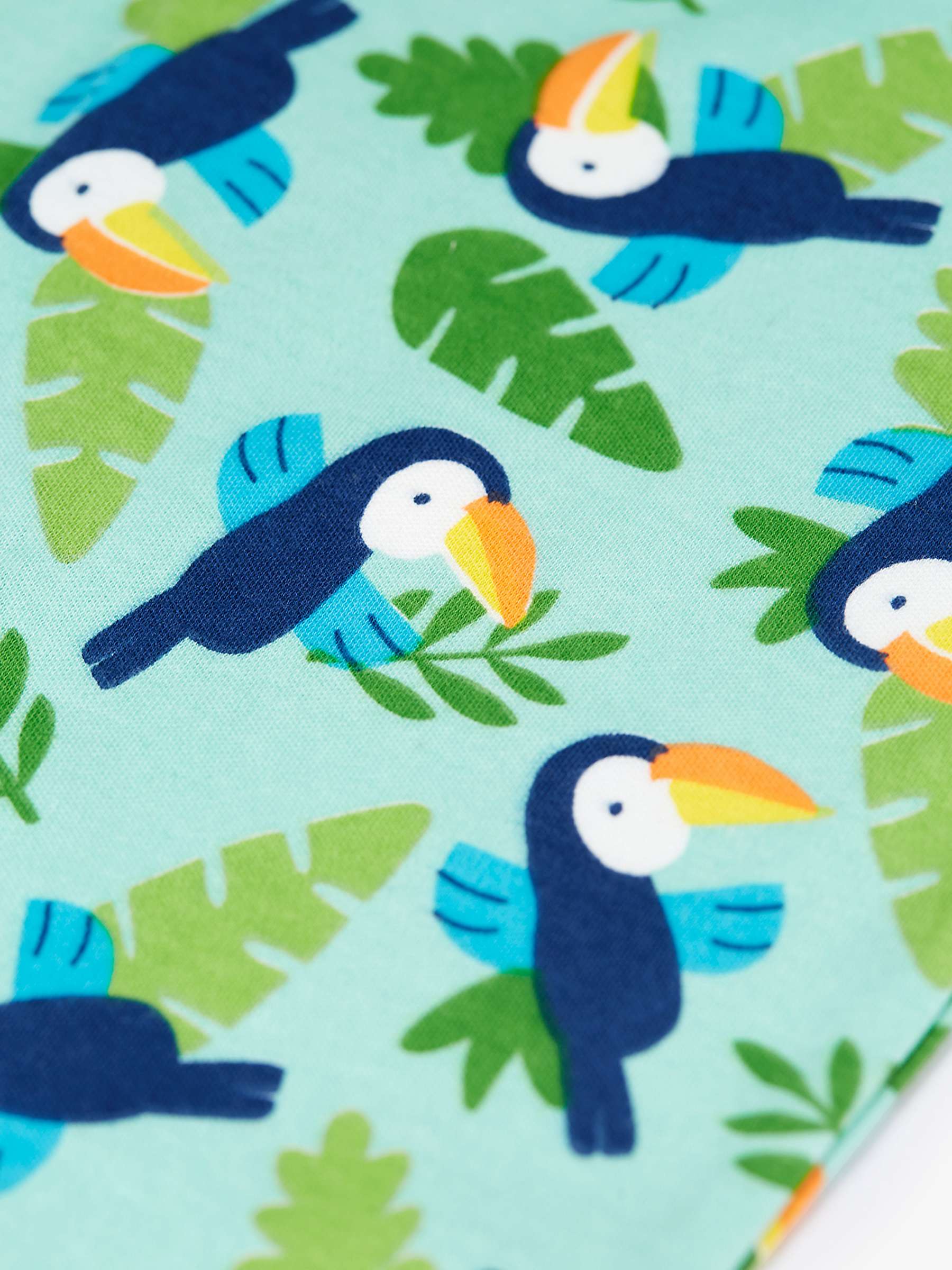 Buy Frugi Baby Zelah Organic Cotton Toucan Time Zip Up All In One, Multi Online at johnlewis.com