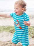 Frugi Baby Rue Organic Cotton Tropical Sea Lobster Romper, Multi