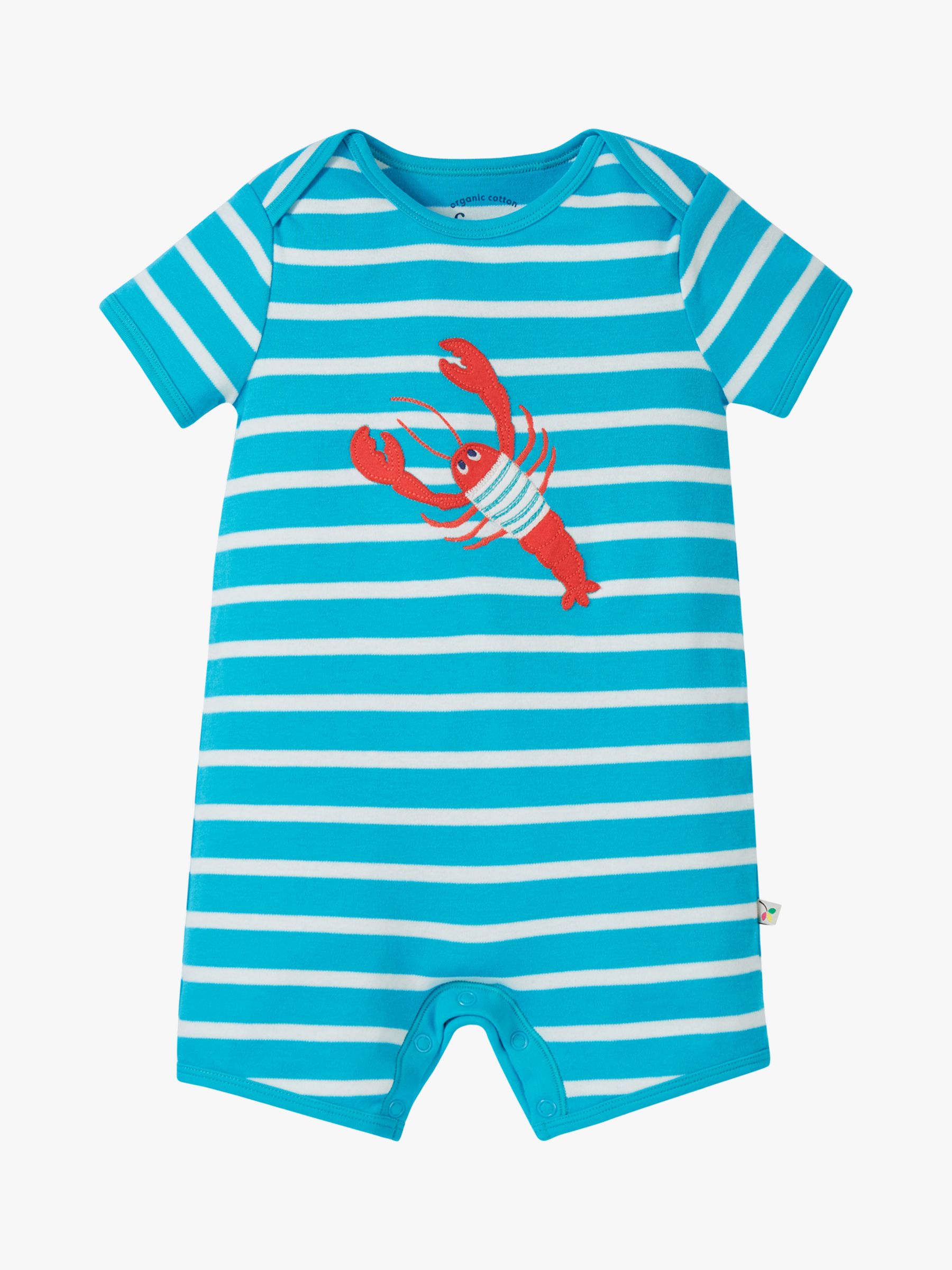 Buy Frugi Baby Rue Organic Cotton Tropical Sea Lobster Romper, Multi Online at johnlewis.com