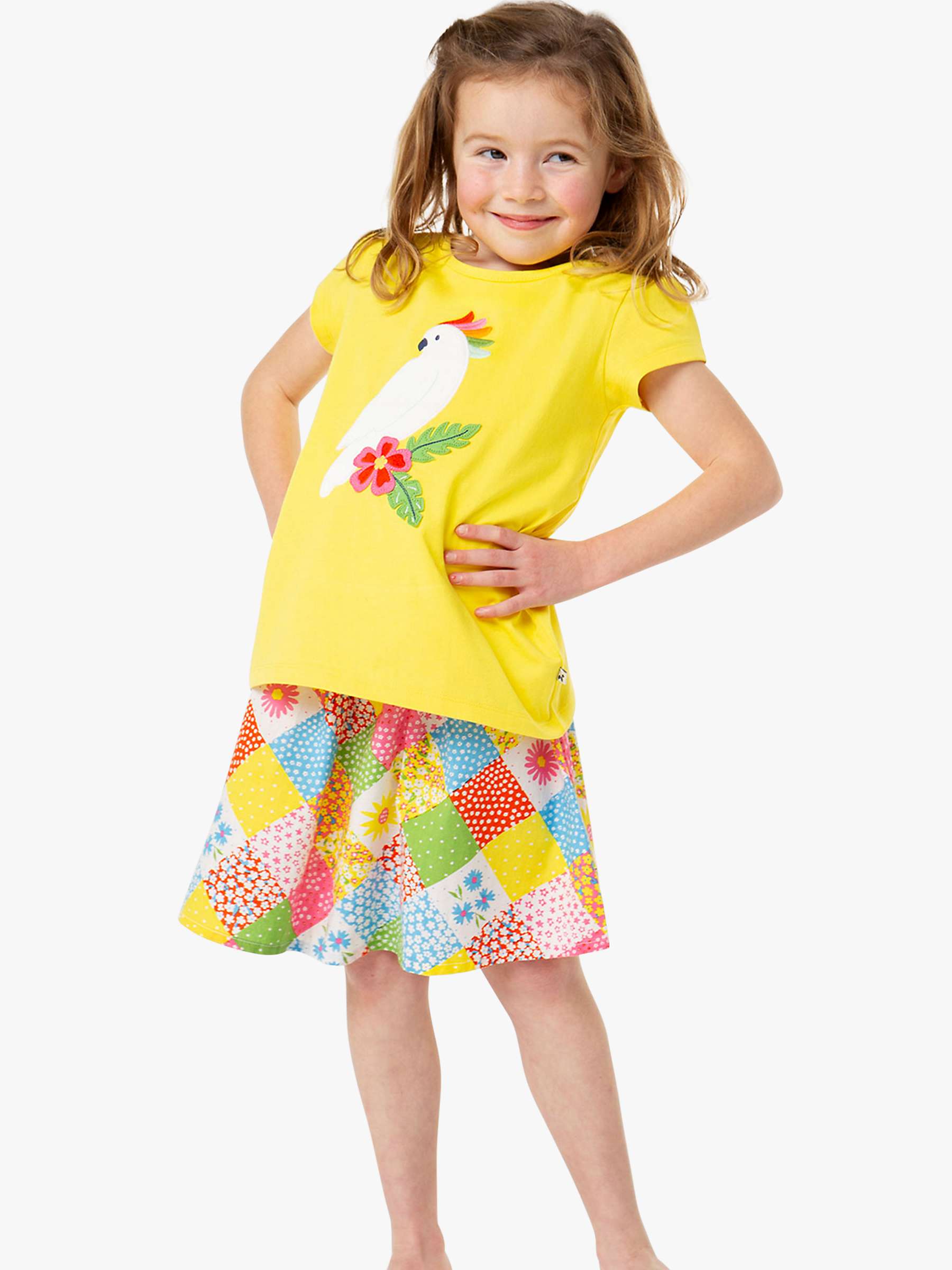 Buy Frugi Kids' Organic Cotton Farrah Skirt To Top, Patchwork Online at johnlewis.com