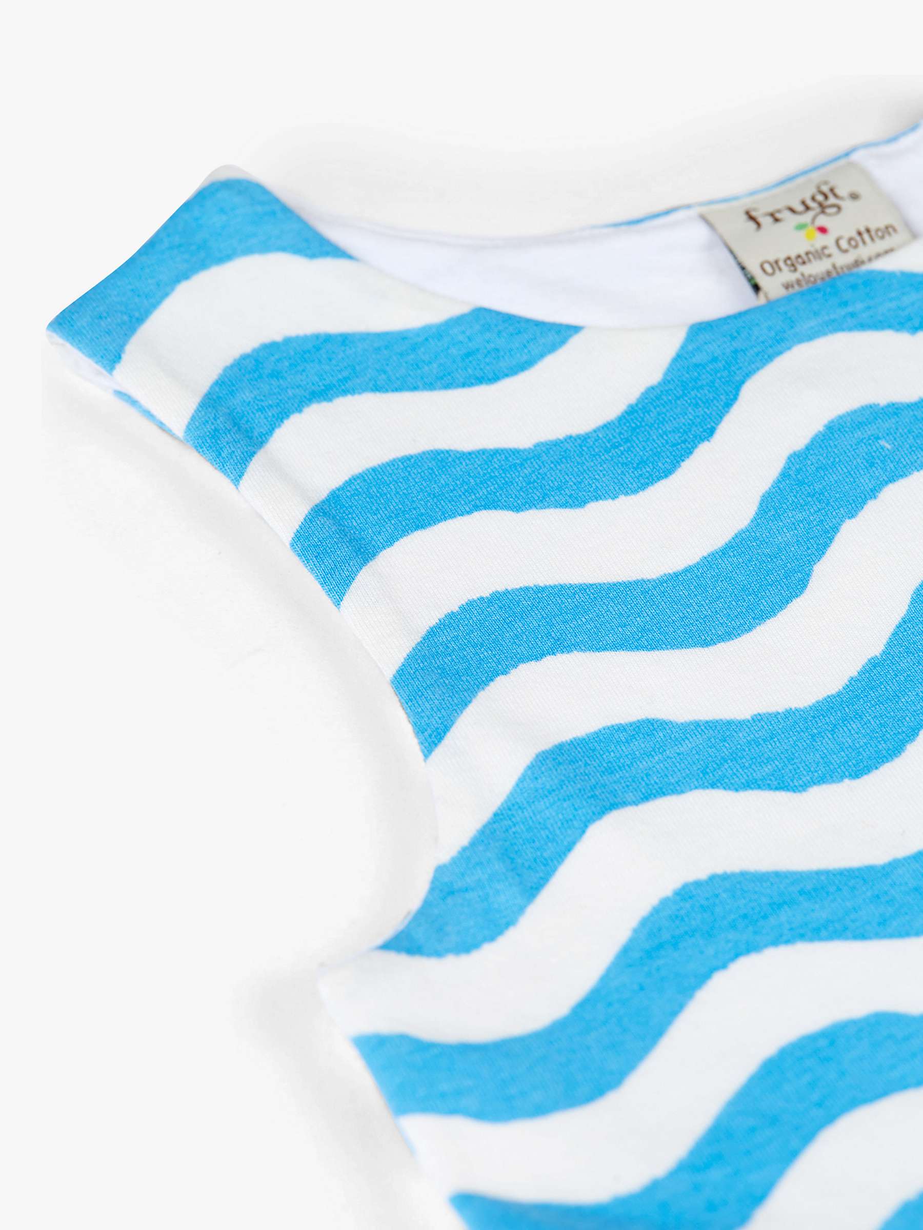 Buy Frugi Kids' Samantha Organic Cotton Wave Stripe & Shell Summer Dress, Multi Online at johnlewis.com
