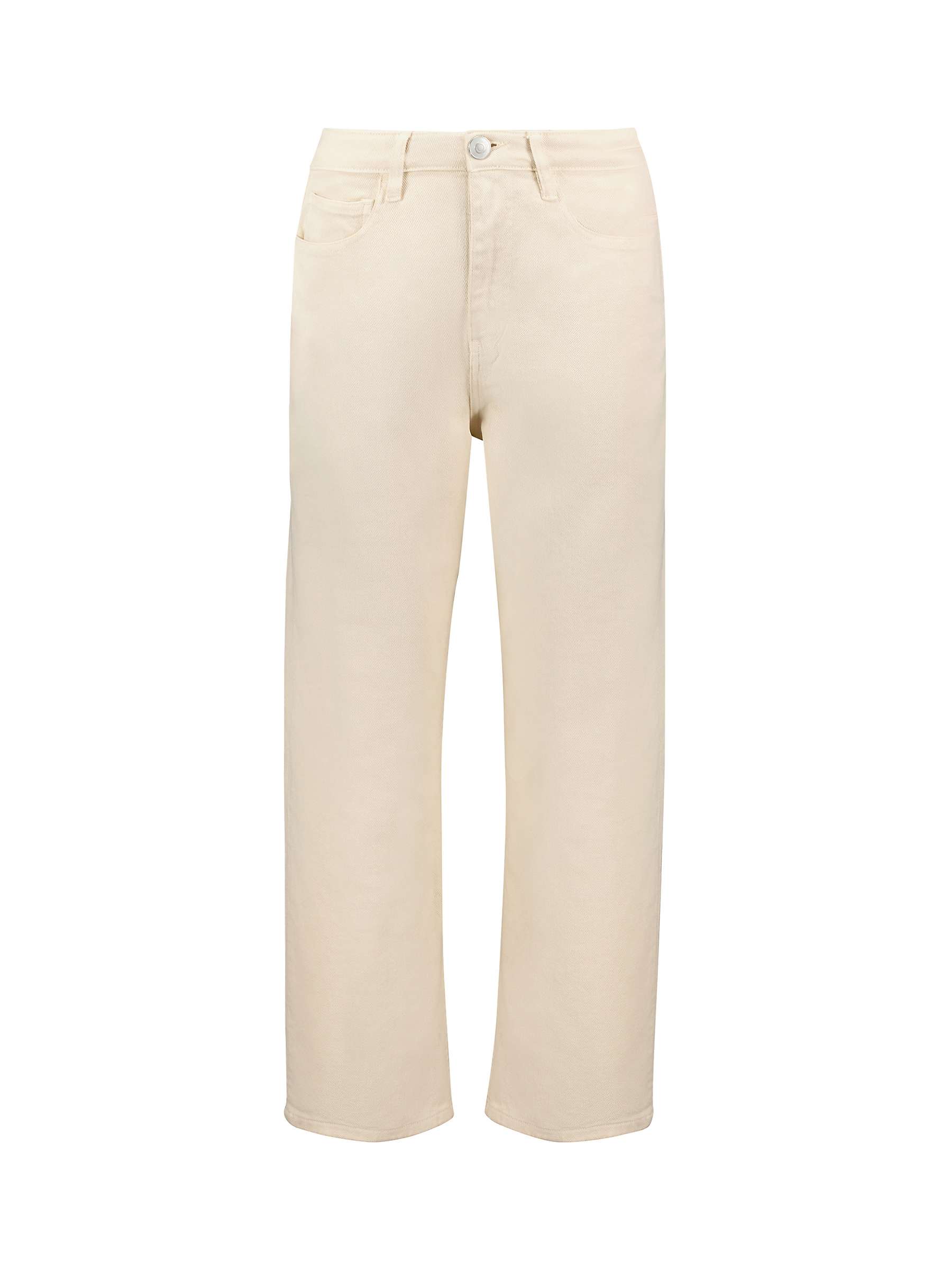 Buy Baukjen Organic Cotton Straight Leg Ankle Grazer Jeans, Ecru Online at johnlewis.com